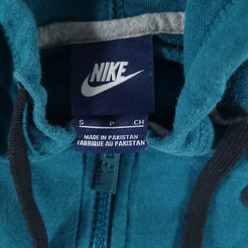Nike Womens Club Hoodie Size Small Green Outdoors Casual Full Zip 684901